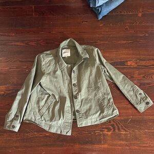 Sz Small Madewell Army Green Utility Jacket Swing Coat